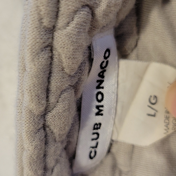 Club Monaco gray quilted jacket, fits like a M! - Picture 7 of 7